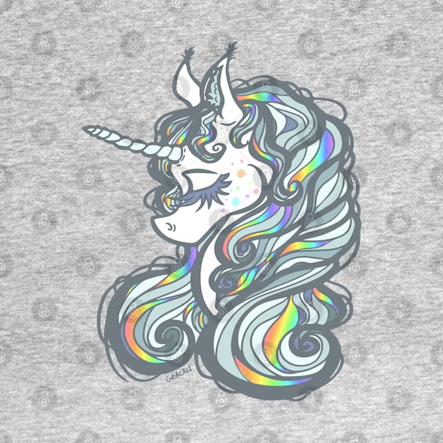 Rainbow Holographic Unicorn by Jan Grackle